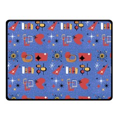 Blue 50s Double Sided Fleece Blanket (small)  by NerdySparkleGoth