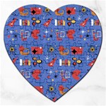 Blue 50s Jigsaw Puzzle (Heart) Front