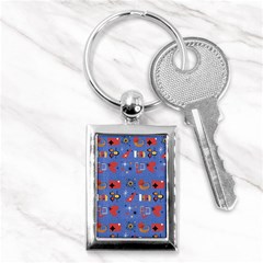 Blue 50s Key Chain (rectangle) by NerdySparkleGoth