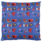 Blue 50s Large Flano Cushion Case (Two Sides) Front