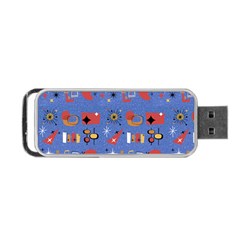 Blue 50s Portable Usb Flash (two Sides) by NerdySparkleGoth