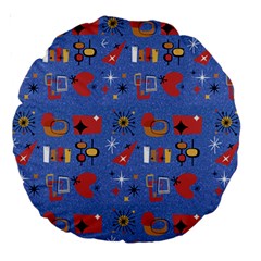 Blue 50s Large 18  Premium Round Cushions