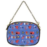 Blue 50s Chain Purse (Two Sides) Front