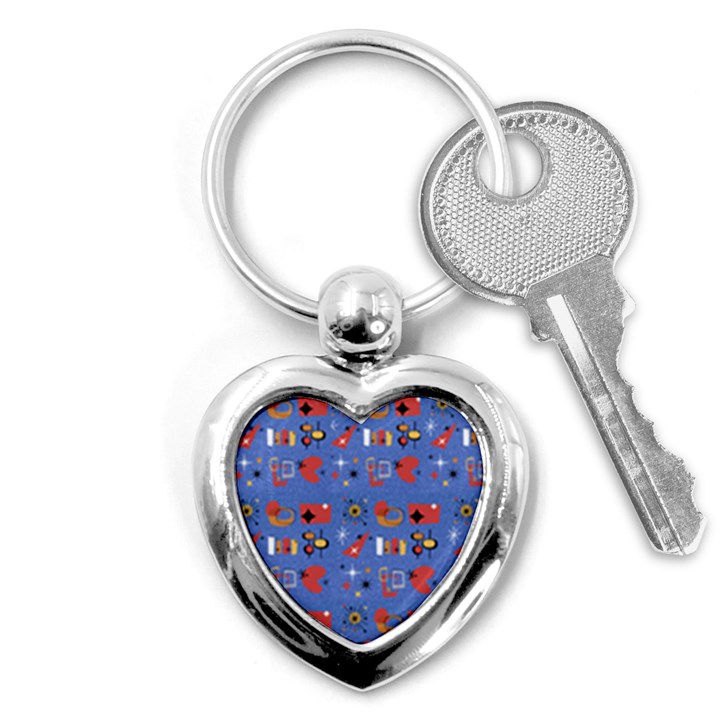 Blue 50s Key Chain (Heart)