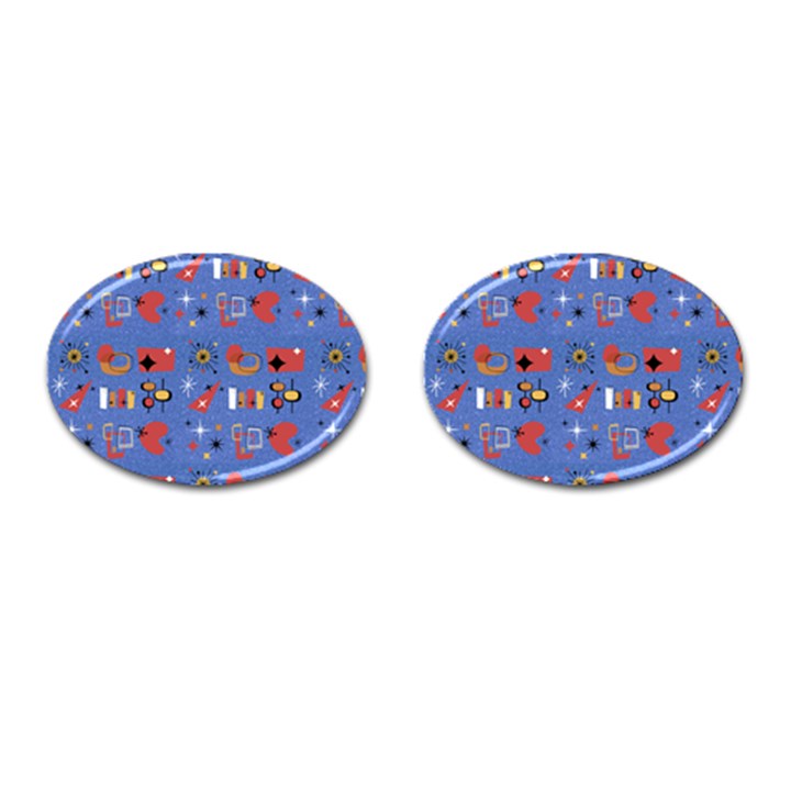 Blue 50s Cufflinks (Oval)