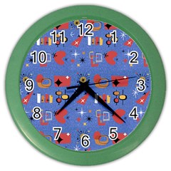 Blue 50s Color Wall Clock by NerdySparkleGoth