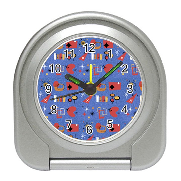 Blue 50s Travel Alarm Clock