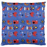 Blue 50s Large Cushion Case (Two Sides) Front