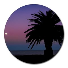 Sunset Coastal Scene, Montevideo Uruguay Round Mousepads by dflcprintsclothing