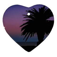 Sunset Coastal Scene, Montevideo Uruguay Ornament (heart) by dflcprintsclothing