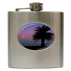 Sunset Coastal Scene, Montevideo Uruguay Hip Flask (6 Oz) by dflcprintsclothing