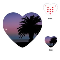 Sunset Coastal Scene, Montevideo Uruguay Playing Cards Single Design (heart) by dflcprintsclothing