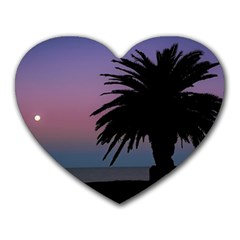 Sunset Coastal Scene, Montevideo Uruguay Heart Mousepads by dflcprintsclothing