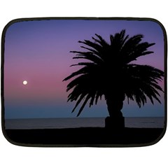 Sunset Coastal Scene, Montevideo Uruguay Fleece Blanket (mini) by dflcprintsclothing