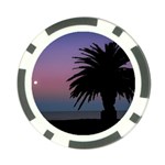 Sunset Coastal Scene, Montevideo Uruguay Poker Chip Card Guard (10 pack) Back