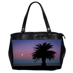 Sunset Coastal Scene, Montevideo Uruguay Oversize Office Handbag (2 Sides) by dflcprintsclothing