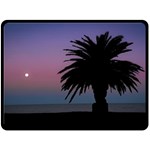 Sunset Coastal Scene, Montevideo Uruguay Double Sided Fleece Blanket (Large)  80 x60  Blanket Back