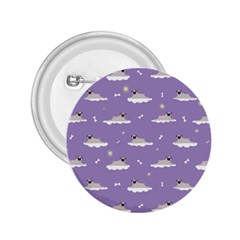 Cheerful Pugs Lie In The Clouds 2 25  Buttons by SychEva