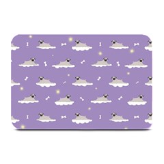 Cheerful Pugs Lie In The Clouds Plate Mats by SychEva