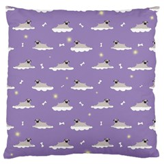 Cheerful Pugs Lie In The Clouds Standard Flano Cushion Case (two Sides) by SychEva