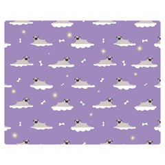 Cheerful Pugs Lie In The Clouds Double Sided Flano Blanket (medium)  by SychEva