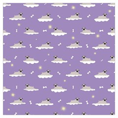 Cheerful Pugs Lie In The Clouds Lightweight Scarf  by SychEva