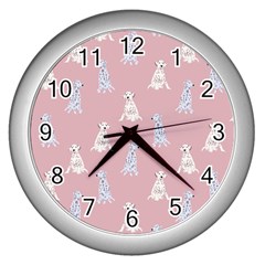 Dalmatians Favorite Dogs Wall Clock (silver) by SychEva