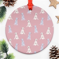 Dalmatians Favorite Dogs Round Ornament (two Sides) by SychEva