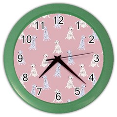 Dalmatians Favorite Dogs Color Wall Clock by SychEva