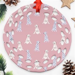 Dalmatians Favorite Dogs Round Filigree Ornament (two Sides) by SychEva