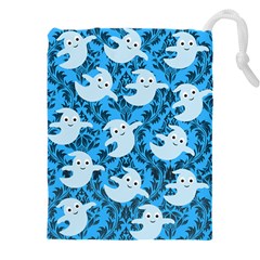 Halloween Ghosts Drawstring Pouch (4xl) by NerdySparkleGoth