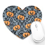 Halloween Jack o Lantern Heart Mousepads Front