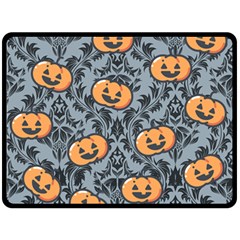 Halloween Jack O Lantern Fleece Blanket (large)  by NerdySparkleGoth