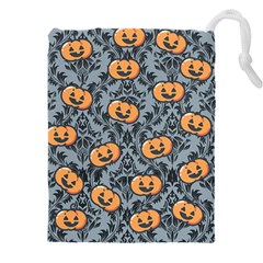 Halloween Jack O Lantern Drawstring Pouch (4xl) by NerdySparkleGoth