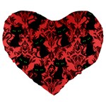 Halloween Cats Large 19  Premium Heart Shape Cushions Front