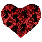 Halloween Cats Large 19  Premium Heart Shape Cushions Back