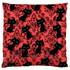 Halloween Cats Large Flano Cushion Case (one Side) by NerdySparkleGoth