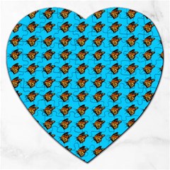 Monarch Butterfly Print Jigsaw Puzzle (Heart)