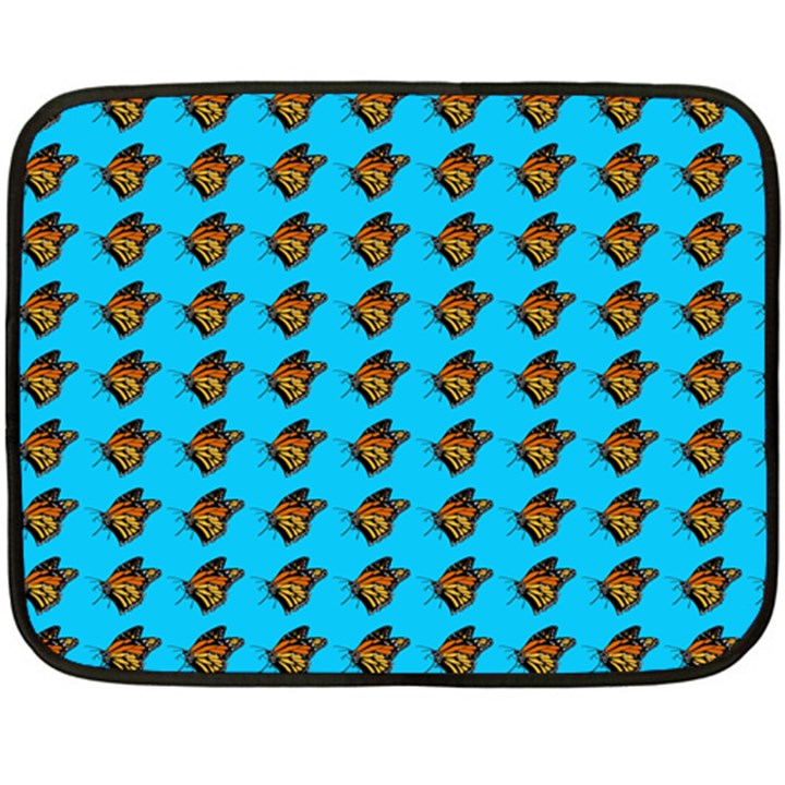 Monarch Butterfly Print Fleece Blanket (Mini)