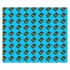 Monarch Butterfly Print Double Sided Flano Blanket (small)  by Kritter