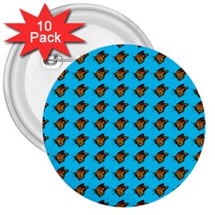 Monarch Butterfly Print 3  Buttons (10 Pack)  by Kritter