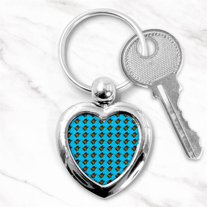 Monarch Butterfly Print Key Chain (Heart)