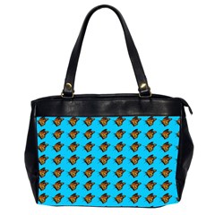 Monarch Butterfly Print Oversize Office Handbag (2 Sides) by Kritter