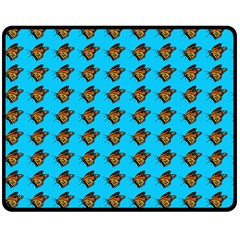 Monarch Butterfly Print Fleece Blanket (medium)  by Kritter