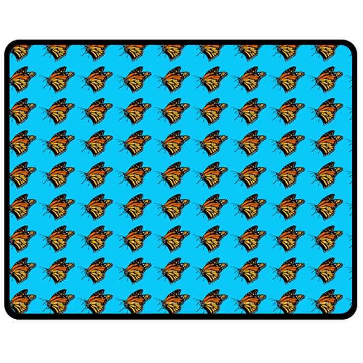 Monarch Butterfly Print Fleece Blanket (Medium) 