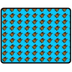 Monarch Butterfly Print Double Sided Fleece Blanket (medium)  by Kritter