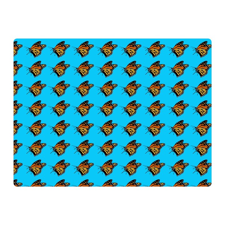 Monarch Butterfly Print Double Sided Flano Blanket (Mini) 