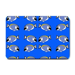 Powder Blue Tang Print Small Doormat  by Kritter