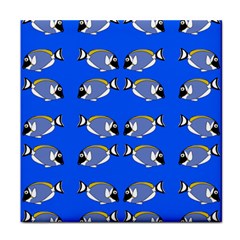 Powder Blue Tang Print Face Towel by Kritter