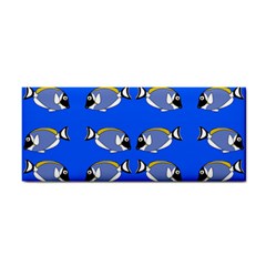 Powder Blue Tang Print Hand Towel by Kritter